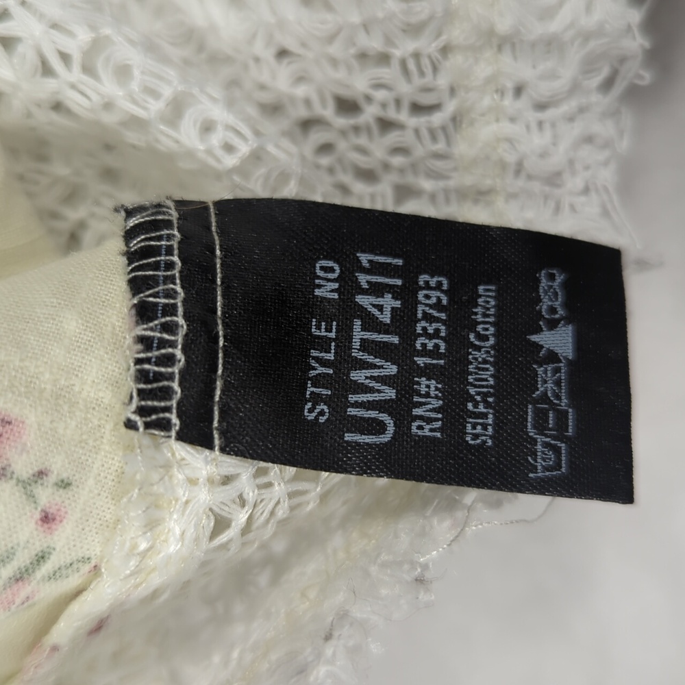 Pol Floral Patchwork Lace Oversize Button Down Bo… - image 6